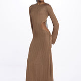 Abito lungo con buco DRAPA BRONZE ba&sh 