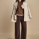 maglia a coste in mohair 15K106WM005 P661 VICUNA ines de la fressange 