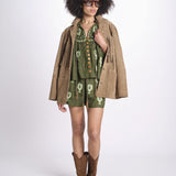 short con ricamo cuori 344171 GREEN L0013 farm rio 