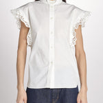 Camicia intarsio maniche alette GIFTY 6EVA04-V09857 ECRU vanessa bruno 