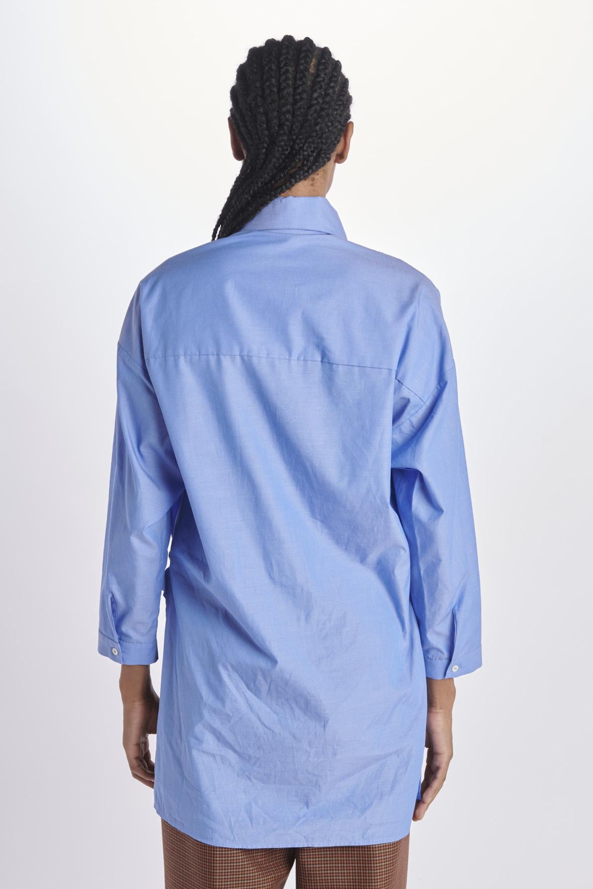  JDPF23SR15012993MAGGIESHIRT1 BLUE COTTON jejia 