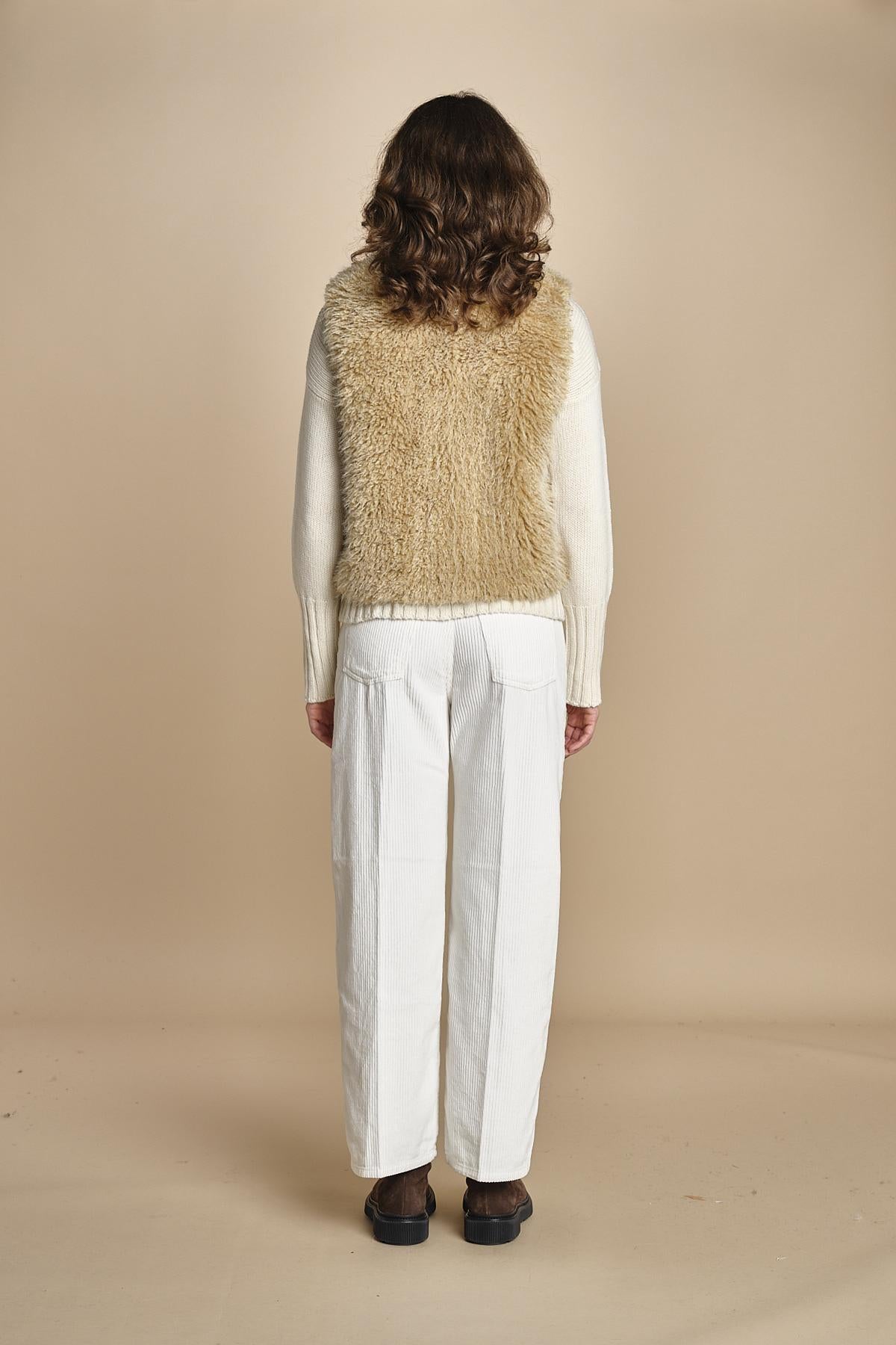 VOBBY gilet in ecopelliccia BEVR554 NATURAL hartford 