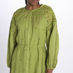 Abito lungo ricami LUCINDA MILITARY scarlett poppies 