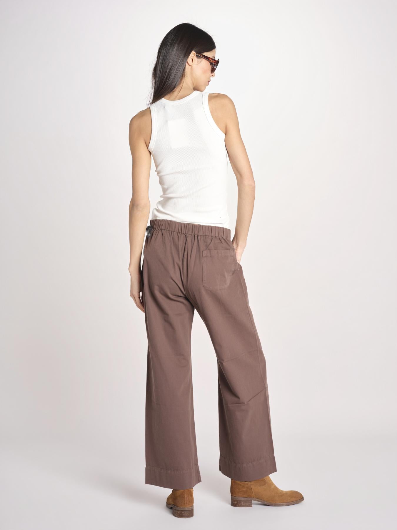 pantalone diritto con elastico in vita PENSIL ESSELING BROWN true avenue 