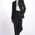Pantaloni con pences 142706 BLACK lvir 