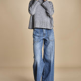 maglia dolcevita over SAMANTHA GRIGIO NERO tenne' 