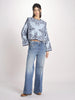 camicia m/l piu ricamo fiorellini