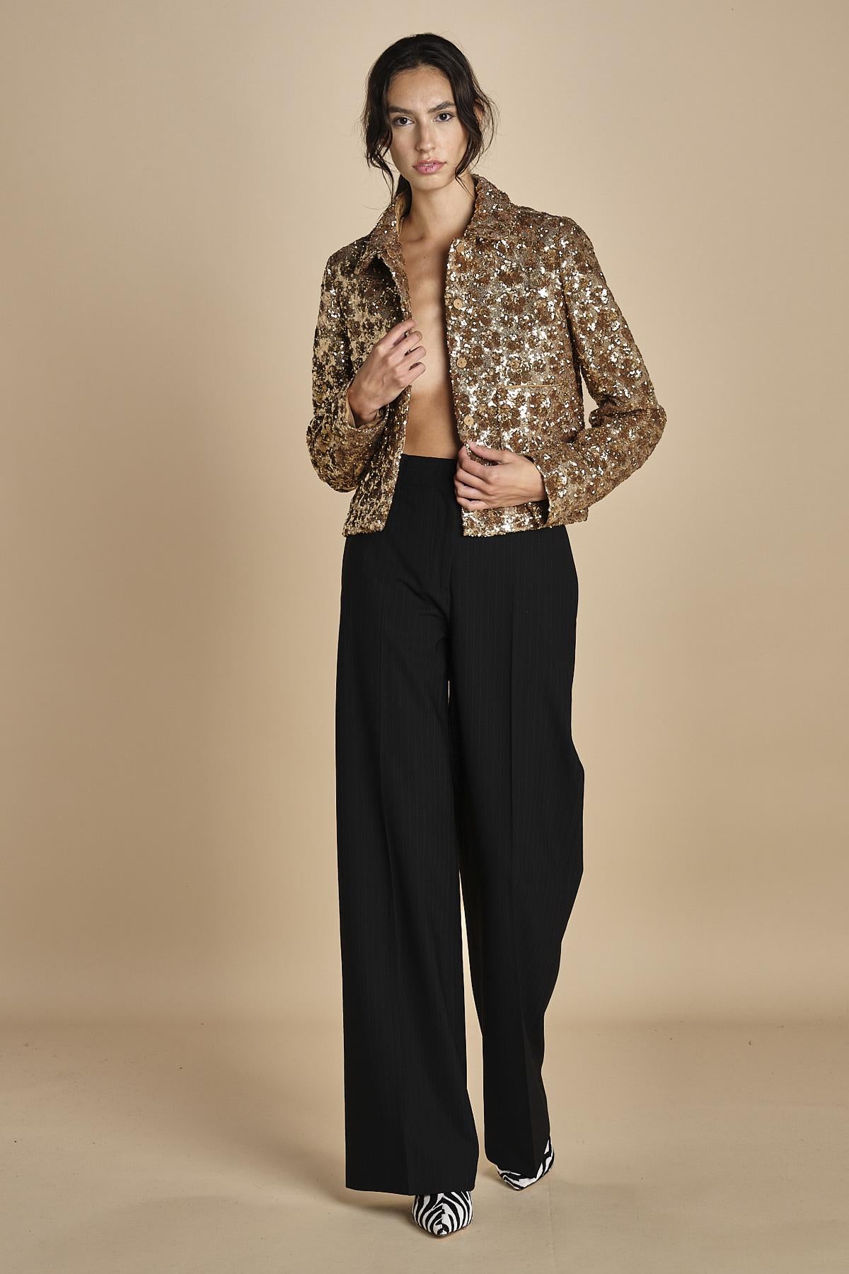 giacca corta in paillettes L0245265 M301 n21 