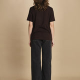 t-shirt con scritta e strass. JWTS02845 DARK CHOCOLATE 213 zadig & voltaire 