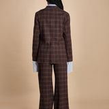 blazer quattro tasche in galles HARRY MJD505_A26240 BROWN COTTON CHECK jejia 