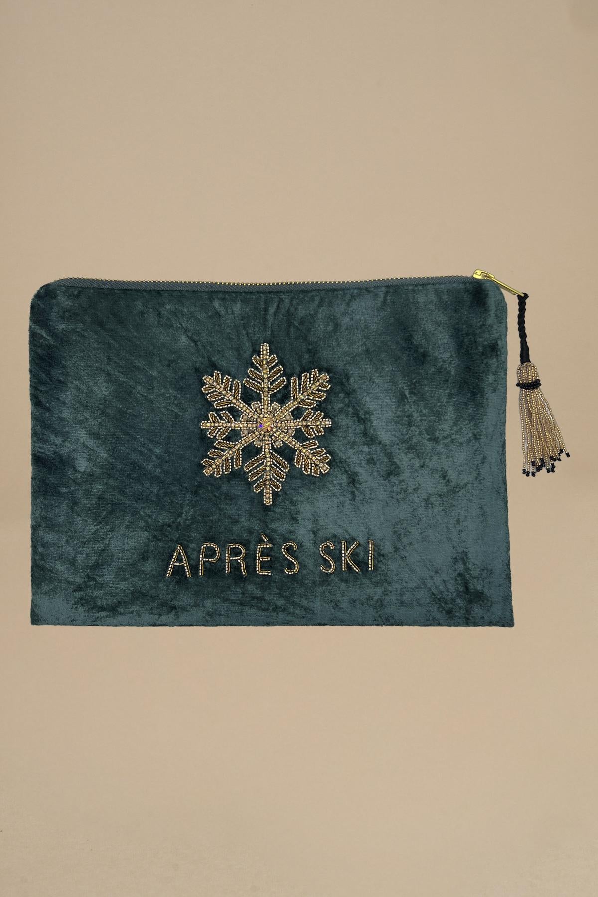 bustina con  fiocco di neve C25P0814 GREY BLUE GOLD milaura 