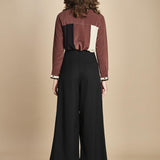pantalone con sfondo piega BL_1779P BLACK bodice 