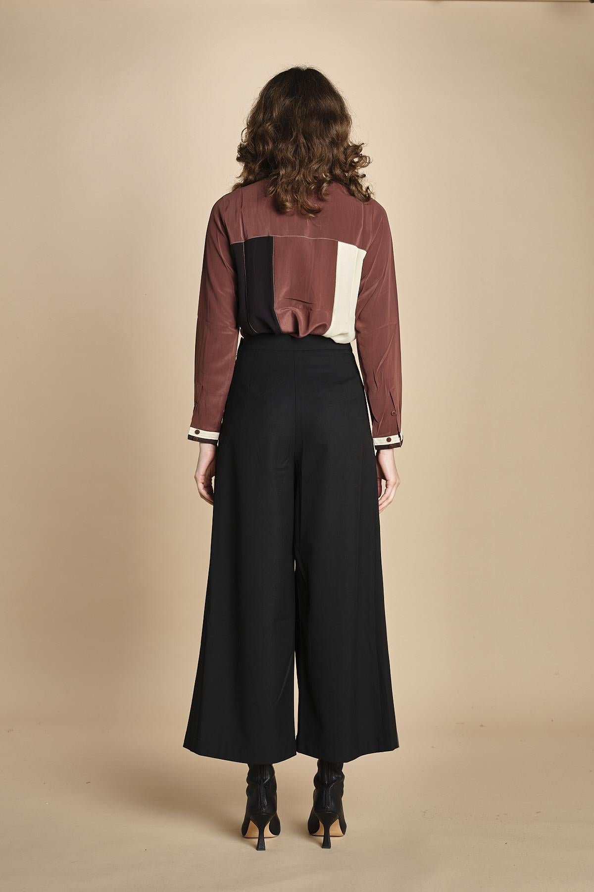 pantalone con sfondo piega BL_1779P BLACK bodice 