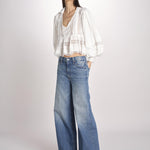 camicia over con pizzo MELODY WHITE mes demoiselles 