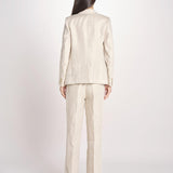 giacca in lino ad un bottone NALUT 2615041072600 023 ECRU weekend maxmara 
