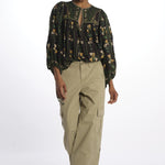 Camicia FLOWERS ARCH stampa fiori 337183 BLACK farm rio 