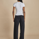 t-shirt a costine con manica corta THE RIB BABY TEE WE24JKT015 WHITE frame 