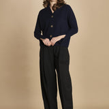 cardigan tre bottoni MIL4A24 25030 BLU milaura 