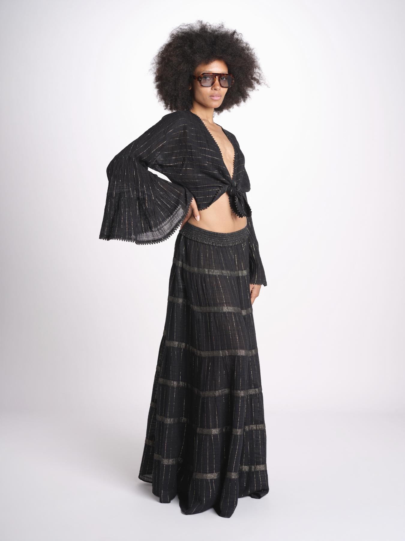 gonna lunga in lurex gessato SERENA BLACK christianzen 