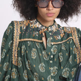 camicia m/l stampa paisley 351137 AYLA GREEN 26009 farm rio 