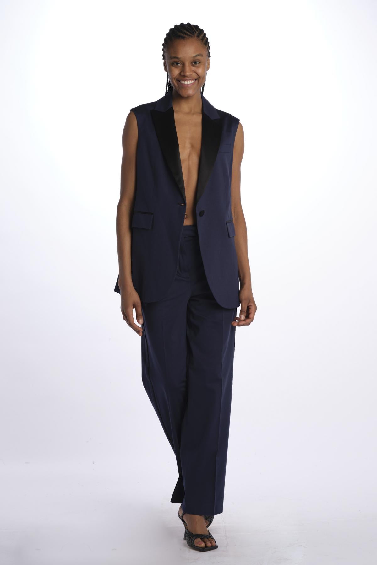 Gilet filo scozia 3417 INDIGO circolo 1901 