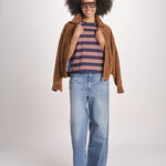 t-shirt a righe manica corta THE LITTLE TEE T1103116 SCOUT STRIPE the GREAT 