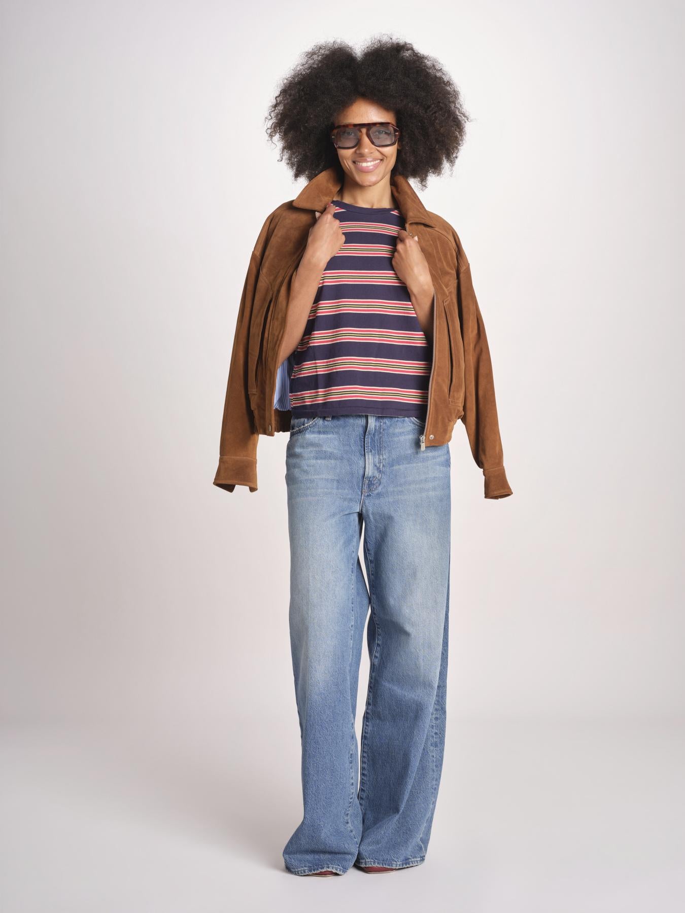 t-shirt a righe manica corta THE LITTLE TEE T1103116 SCOUT STRIPE the GREAT 