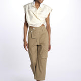 Pamtaloni WORK PANT con tasche 10815 070 KHAKI jejia 