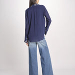 Camicia in seta LUMBER NAVY jupe by jackie 