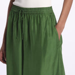 PALAZZO pantaloni in seta  by milaura. BE24252PANT GREEN benaras soleil 