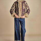 SANDORA JACKET giacca ricamata con montone SANDORA JACKET CAMEL antik batik 