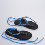 FLO' TWIN  sandalo infradito allacciato alla schiava FLÒ TWIN BRWON SKYBLUE flòwze 