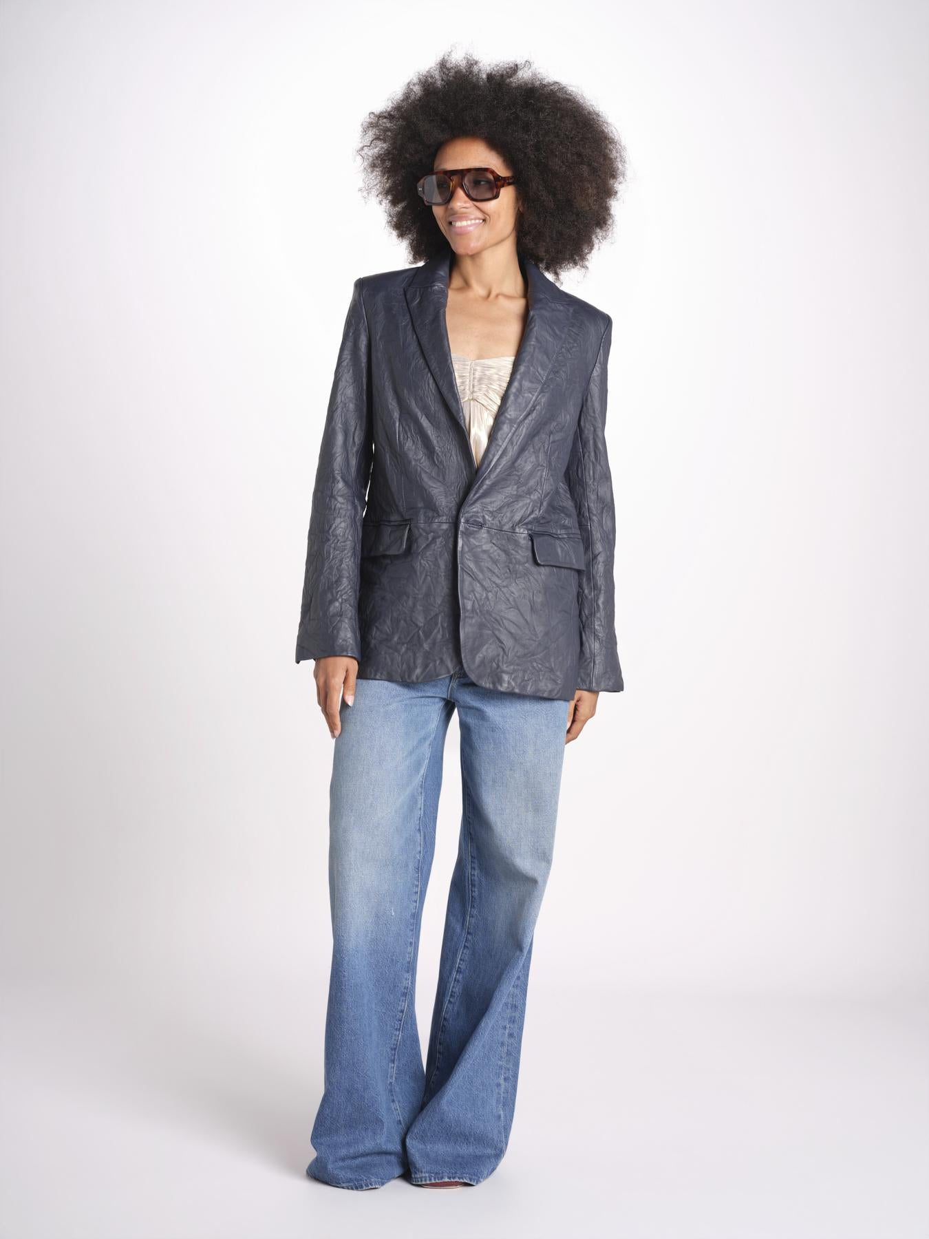 Blazer in pelle stropicciata RWBL00059 ENCRE 404 zadig & voltaire 