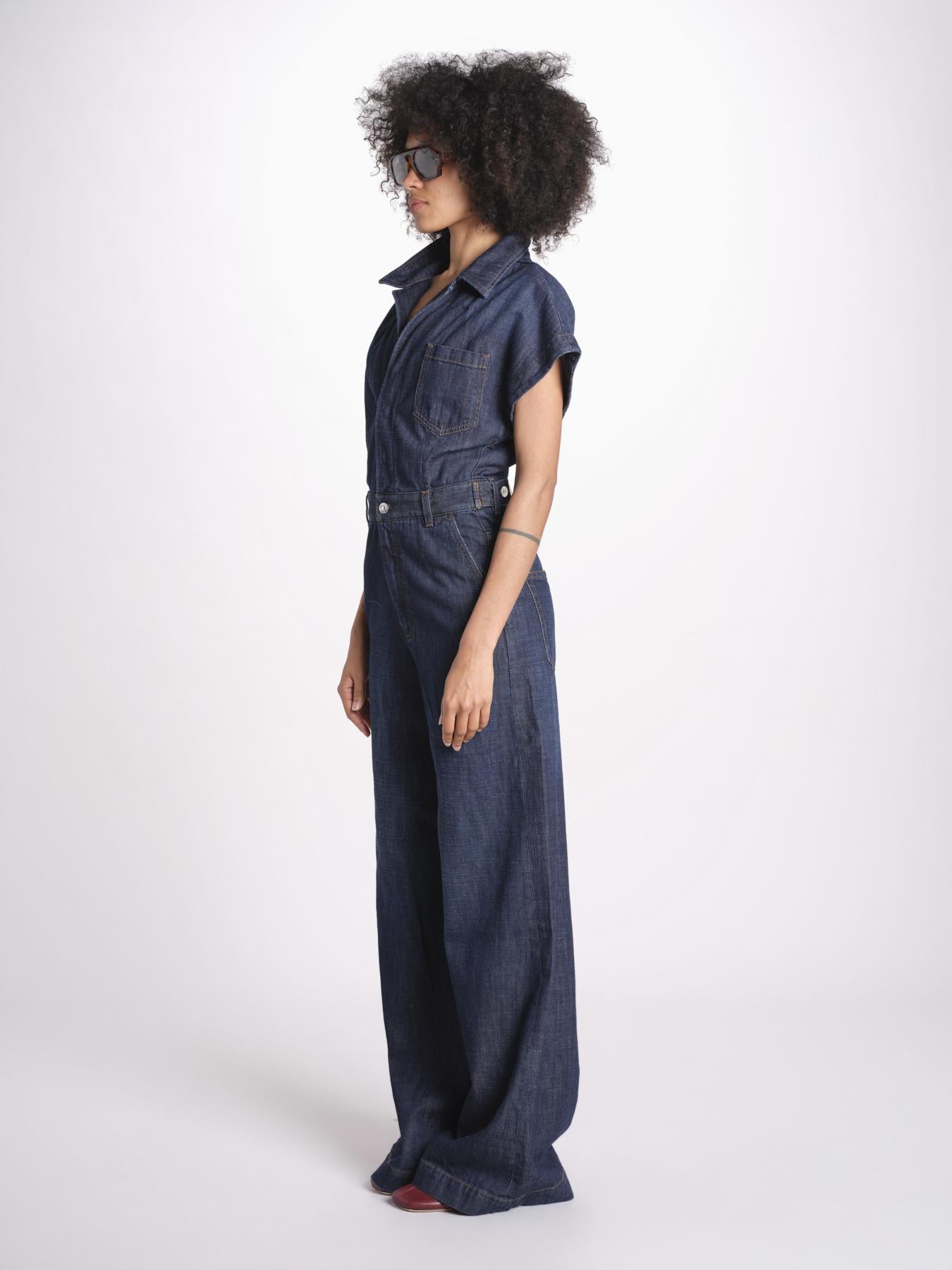 tuta in denim FAUNA FAU05 BLU nine in the morning 