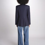 ZINIA blazer doppiopetto in fresco di lana ZINIA COOL WOOL BLU true avenue 