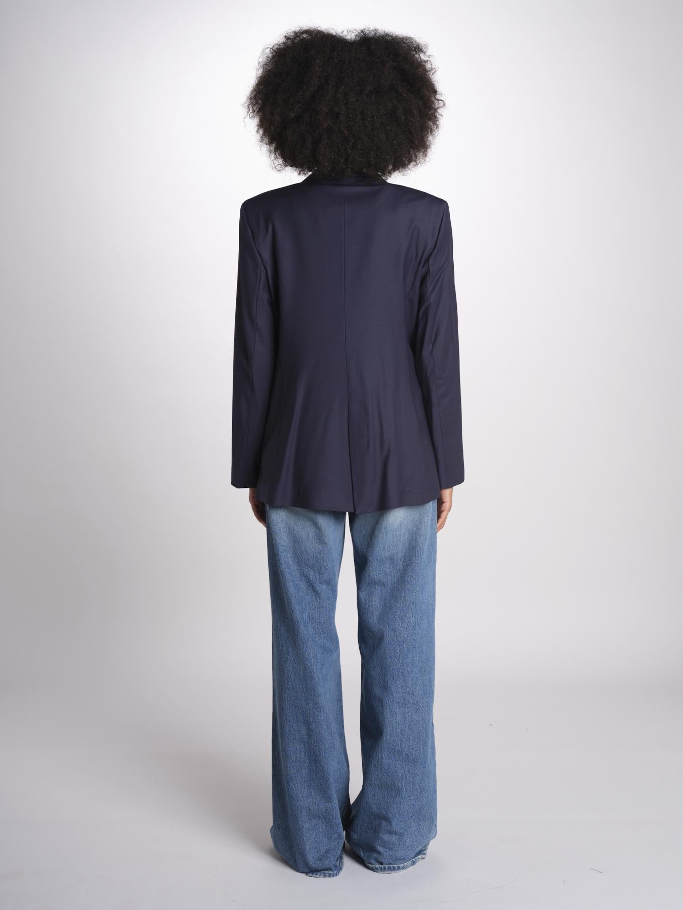 ZINIA blazer doppiopetto in fresco di lana ZINIA COOL WOOL BLU true avenue 