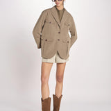 N616 giacca in nylon con tasche N616 01090 TORTORA aspesi 