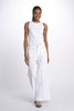 CARLA 4-pocket cropped linen blend trousers