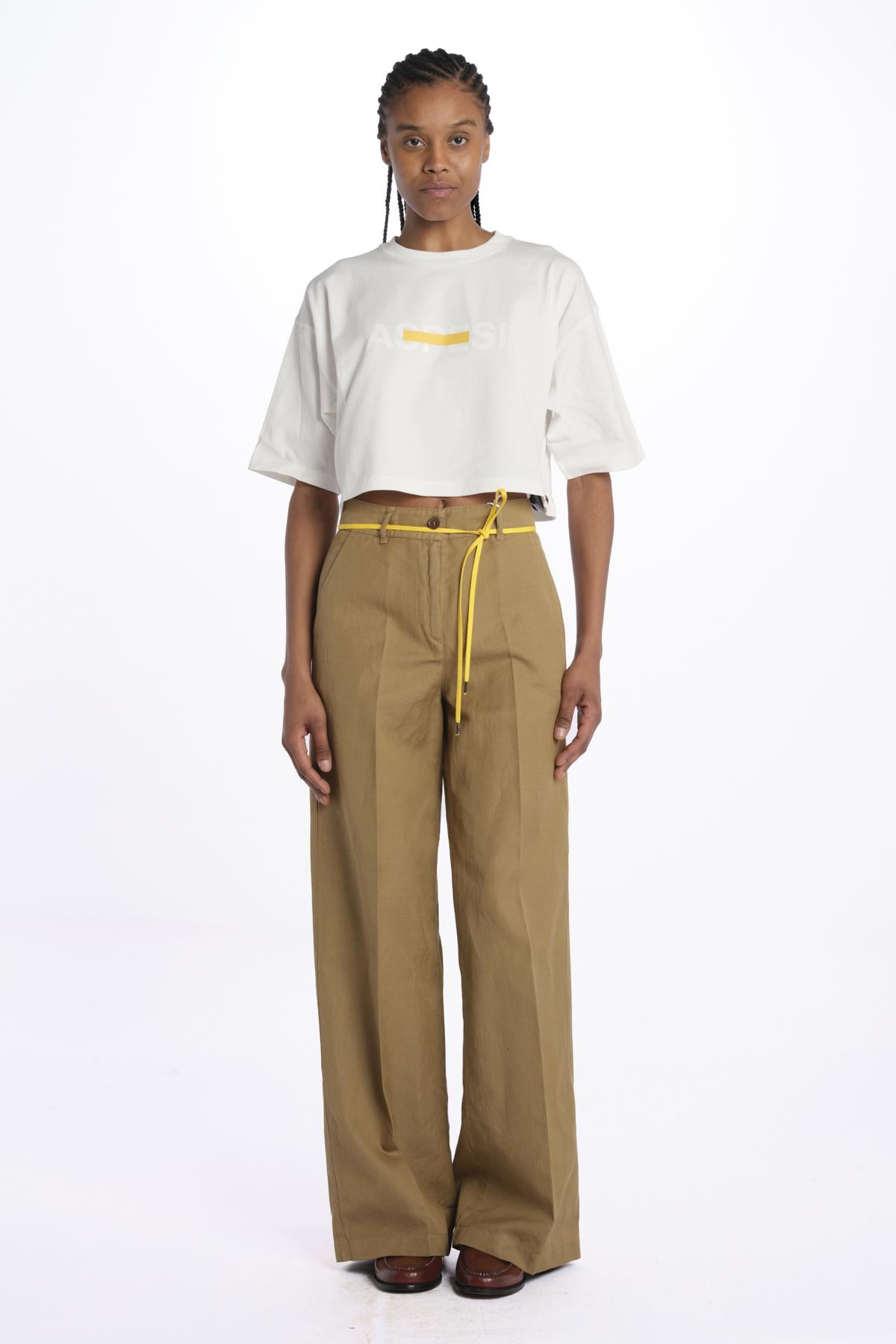 Pantalone lino/cotone tinto capo MOD.0188 TERRA aspesi 