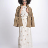 top con ricamo fiorellini e nervature SOFIA LVSSS2026208 BEIGE lug von siga 