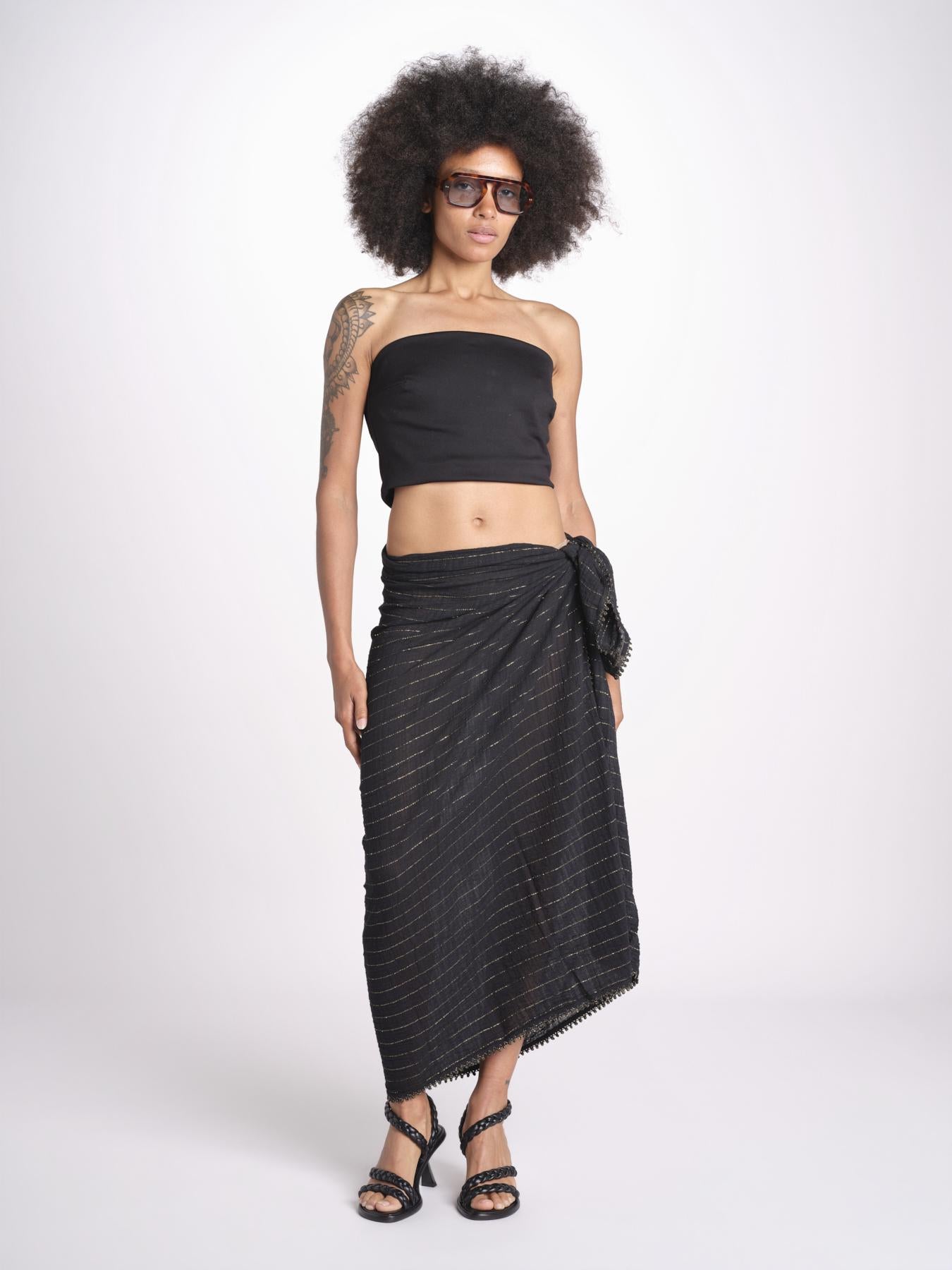 pareo in lurex gessato NORA BLACK christianzen 