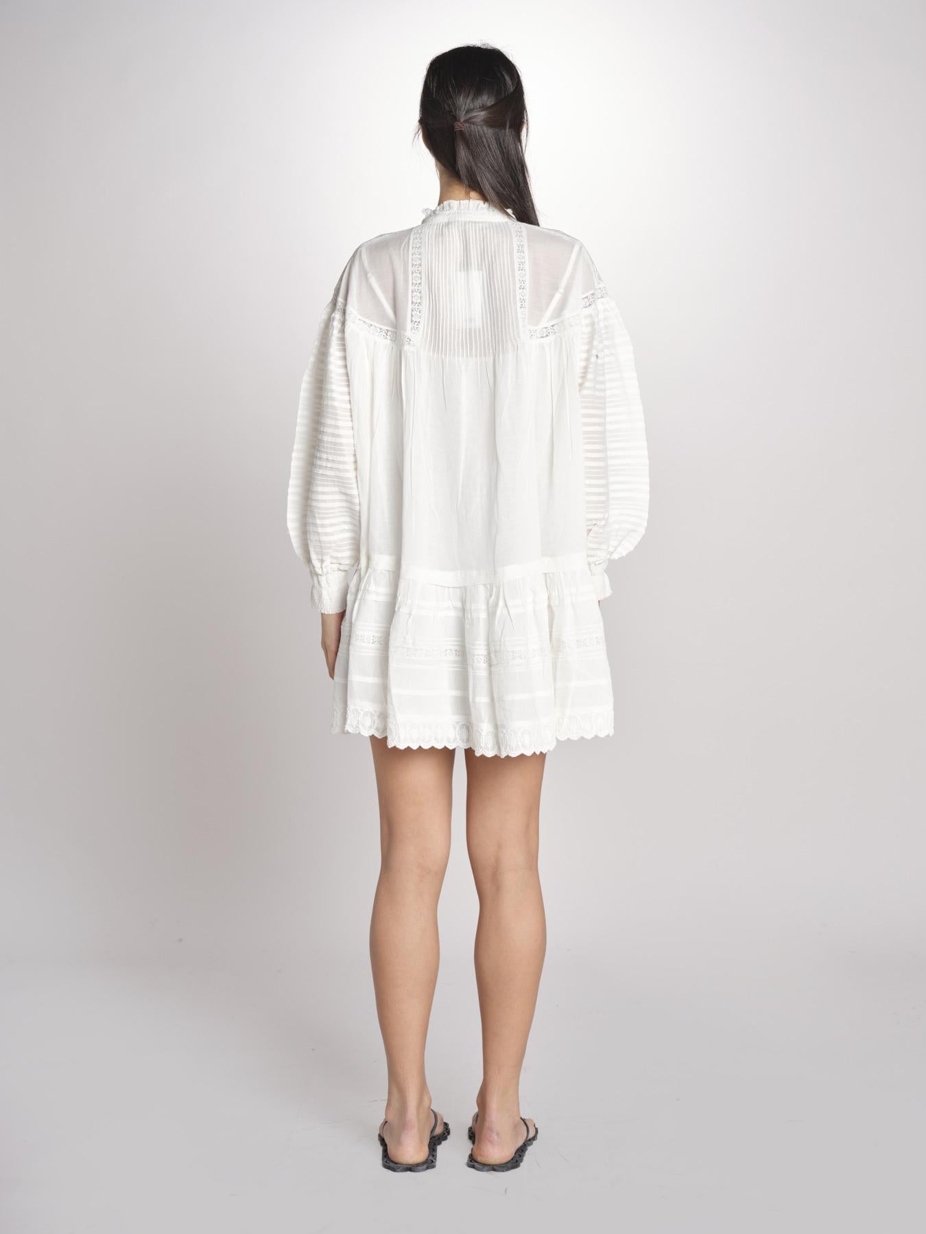 abito con ricami e nervature DIANE  2HVA27-V08718 BLANC vanessa bruno 