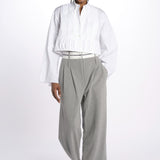 Pantalone  pences con cintura bianca DIANA PANT GREY jejia 