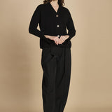cardigan tre bottoni MIL4A24 Z3613S NERO milaura 