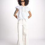 camicia con plastron in pizzo FREYA 744902 WHITE mabe 