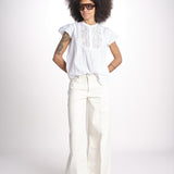 camicia con plastron in pizzo FREYA 744902 WHITE mabe 