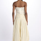 Gonna lunga pieghe CHERRY SKIRT ANTIQUEWHITE scarlett poppies 