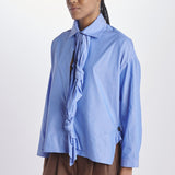  JDPF23SR15012993MAGGIESHIRT1 BLUE COTTON jejia 
