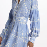 Mini abito GALINA m/l stampa GALINA 1707 VISTA BLUE scarlett poppies 