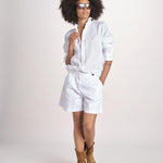 camicia maschile in lino M012 10 BIANCO milaura 
